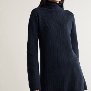 The Row Dark Navy Moa Midi Dress XS